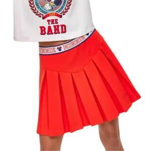 Disney Women's Minnie Majorette Pleated Mini Skirt Size XL New